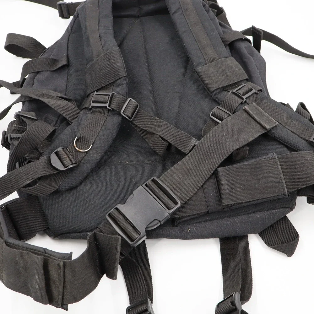 Piper Gear Tactical Backpack Unisex Large Black Canvas Rugged Gorpcore Bag‎